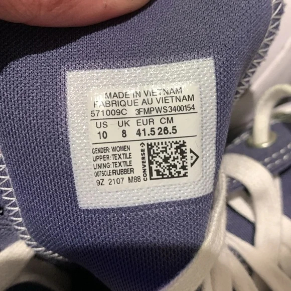 Nice Converse Lugged Blue Hi top Sneakers size 10US MEN 8 WomenUS - Picture 5 of 5